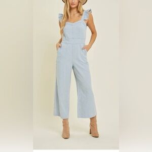 Sky Blue Sleeveless Jumpsuit